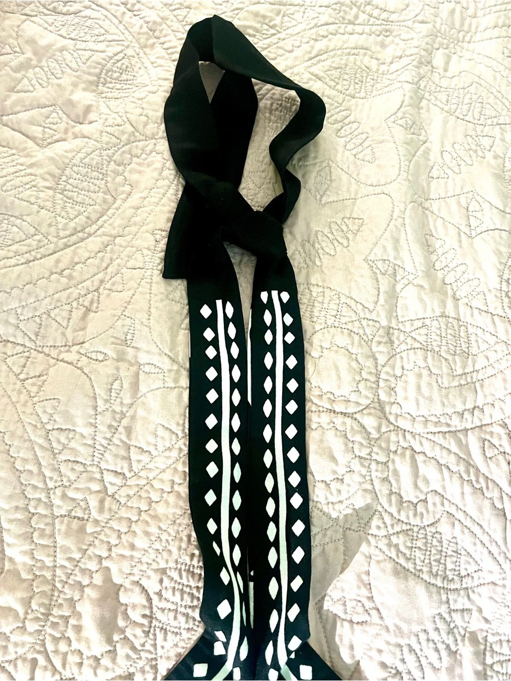 Loft Black and White Fern Print Linen Blend Halter Dress